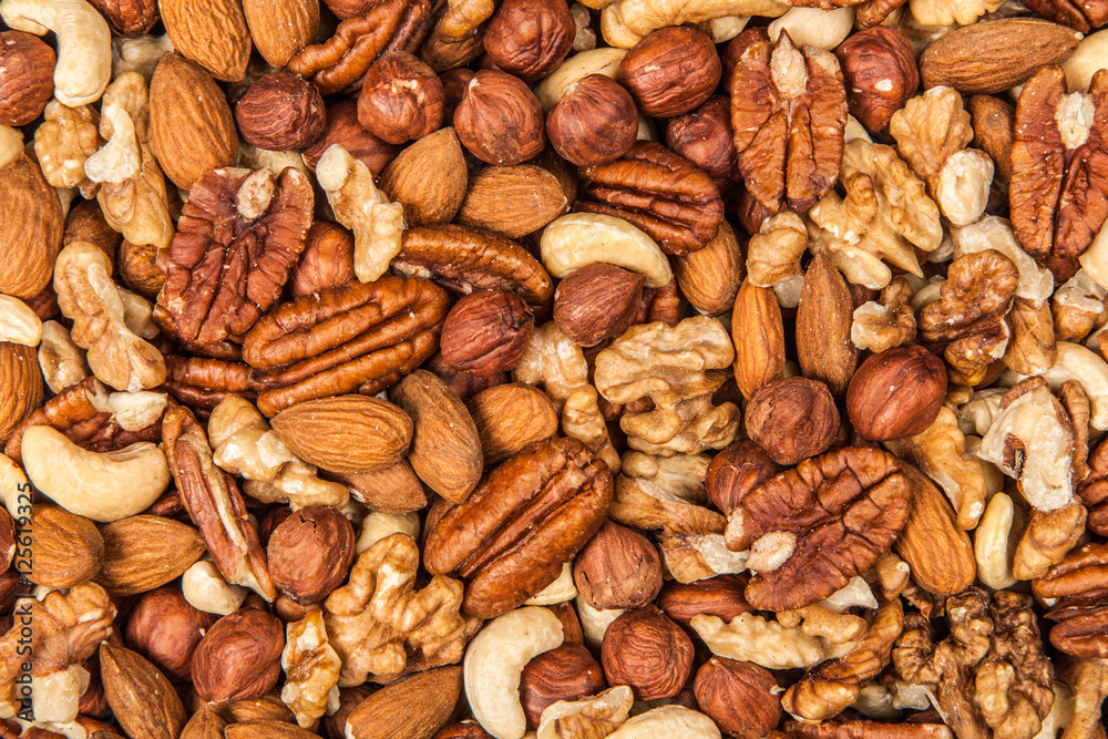 Mix of different nuts closeup photo Mix of different nuts closeup photo