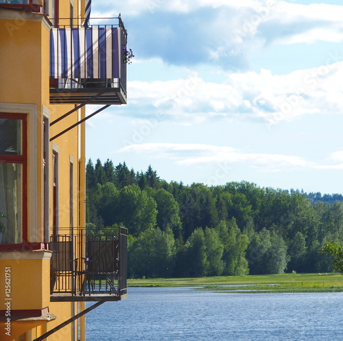 The blue balcony photo