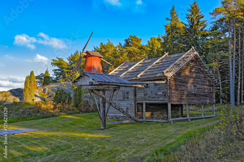 Old horse drawn mill photo