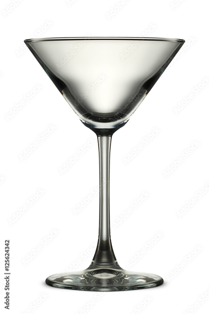 Empty martini glass isolated on white background. Empty martini glass isolated on white background.