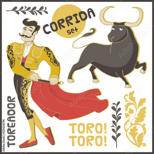 Vector set. Corrida.