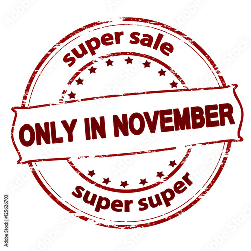 Super sale only in November