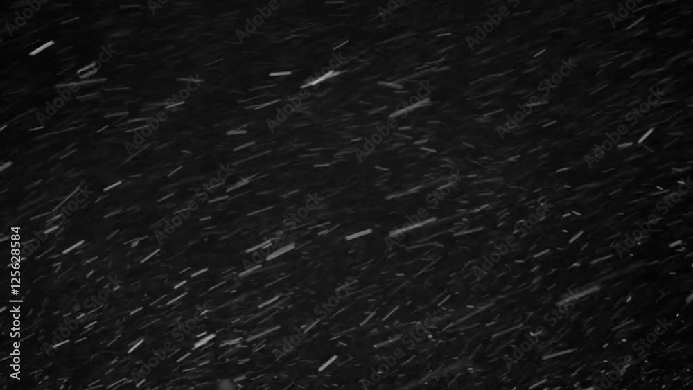 Snowfall on a black background