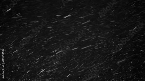 Snowfall on a black background