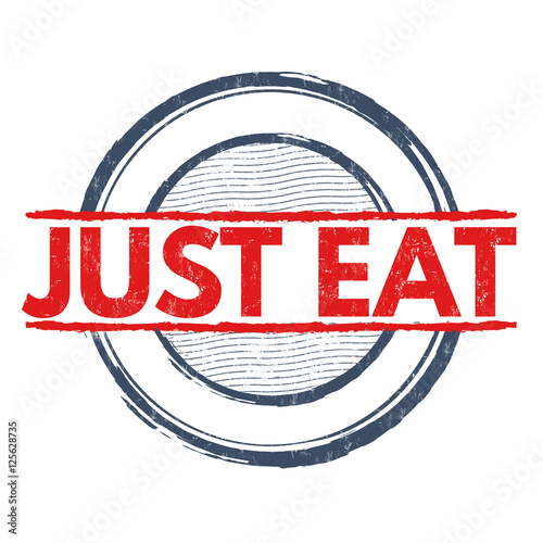 Just eat sign or stamp