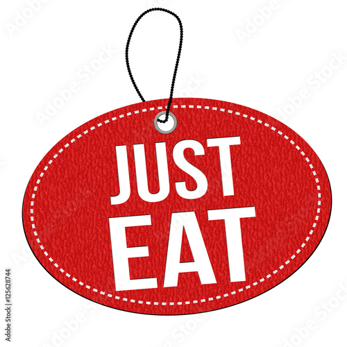 Just eat label or price tag