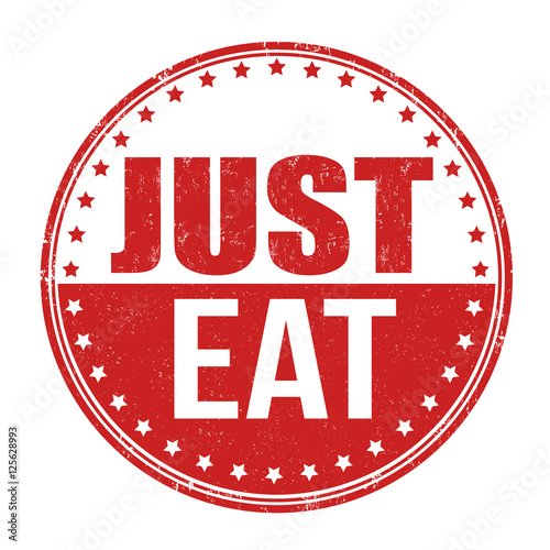 Just eat sign or stamp
