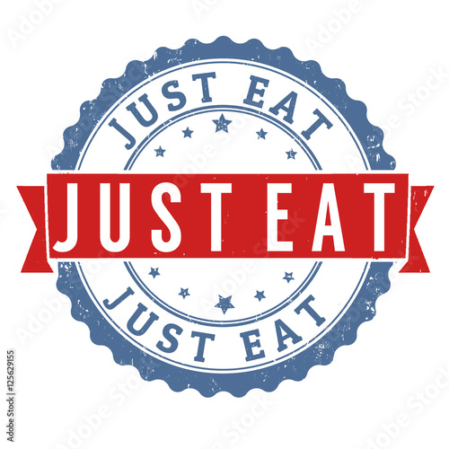 Just eat sign or stamp