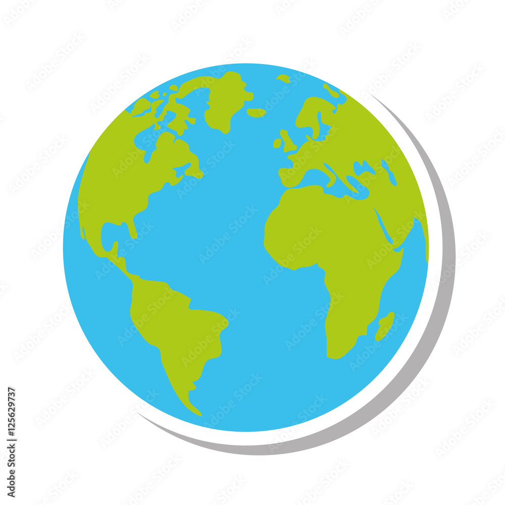 world planet earth isolated icon vector illustration design