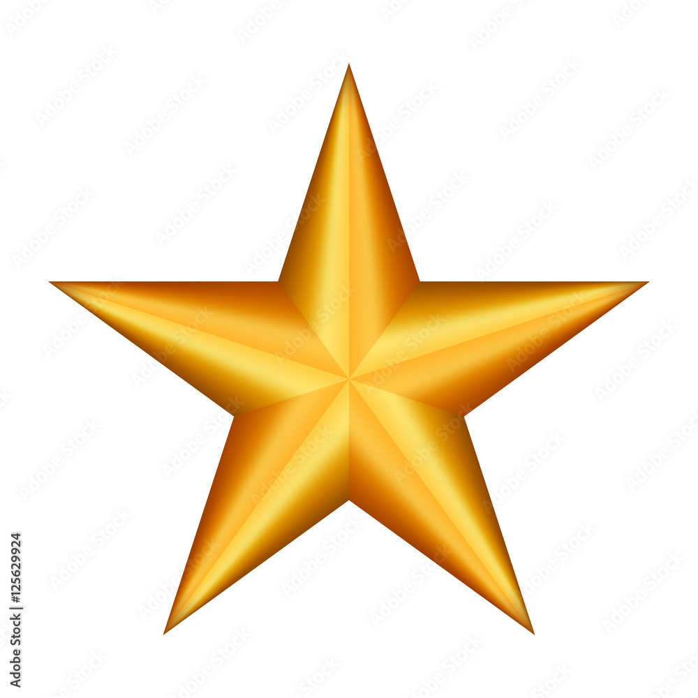Golden star isolated on white background - Vector Golden star isolated on white background - Vector