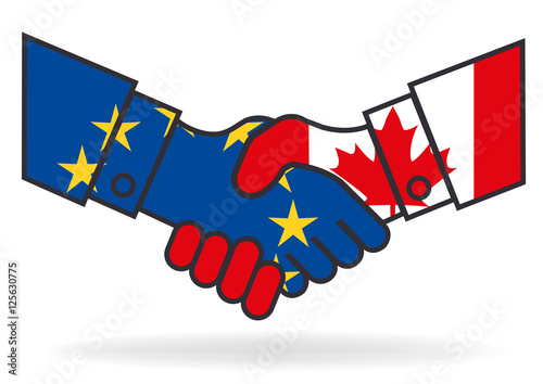 Poignée de mains - Europe Canada - Accord - Libre échange