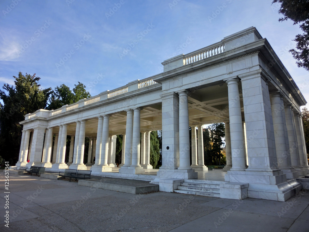 Temple with columns in Denver paranormal park