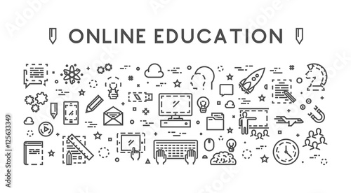 Line design concept for online education