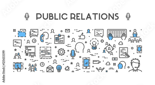 Line web concept for public relations