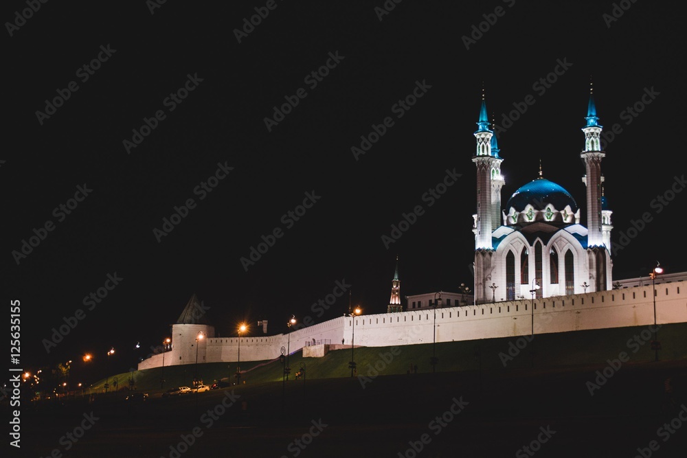 Kul Sharif Mosque (night)