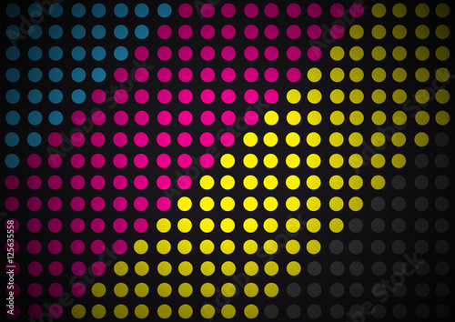 Abstract geometric background, dots and circle shapes design. Te