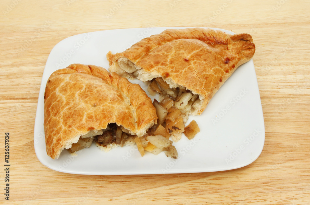 Pasty on a plate