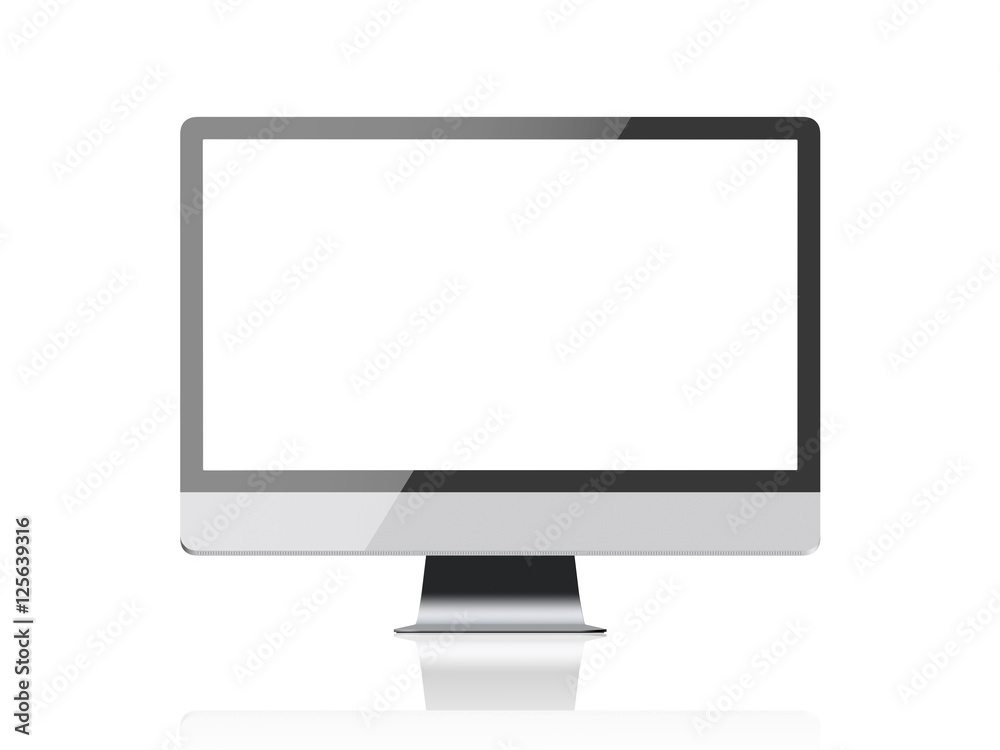 Computer display isolated on white background. Computer display isolated on white background.