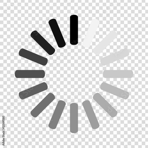 Download sign on transparent background. Load icon. Data loading bar. Vector stock illustration