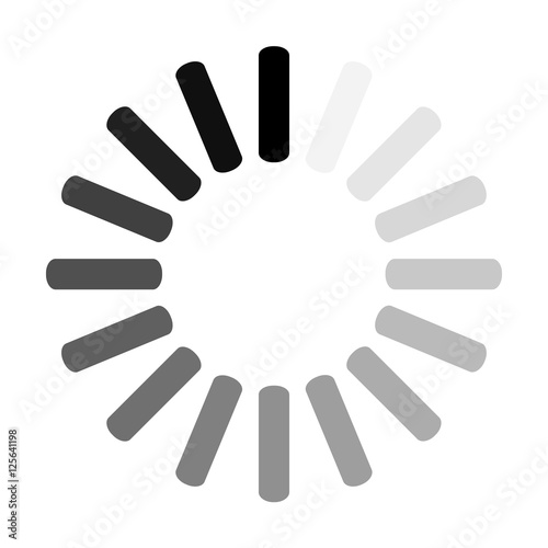Download sign on white background. Load icon. Data loading bar. Vector stock illustration