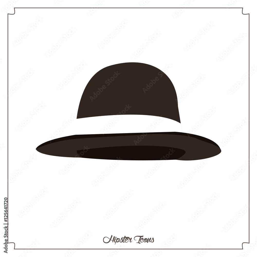 Isolated hipster icon