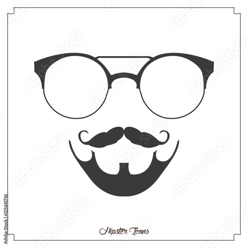 Isolated hipster icon