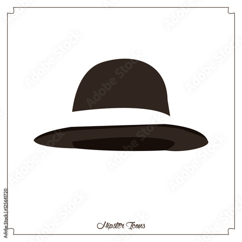 Isolated hipster icon