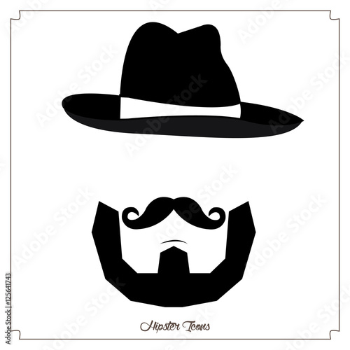 Isolated hipster icon