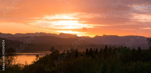 Moody Sunset at Windermere, Lake District National Park, UK