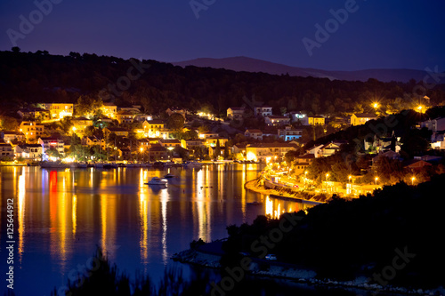 Town of Tisno bay evening view