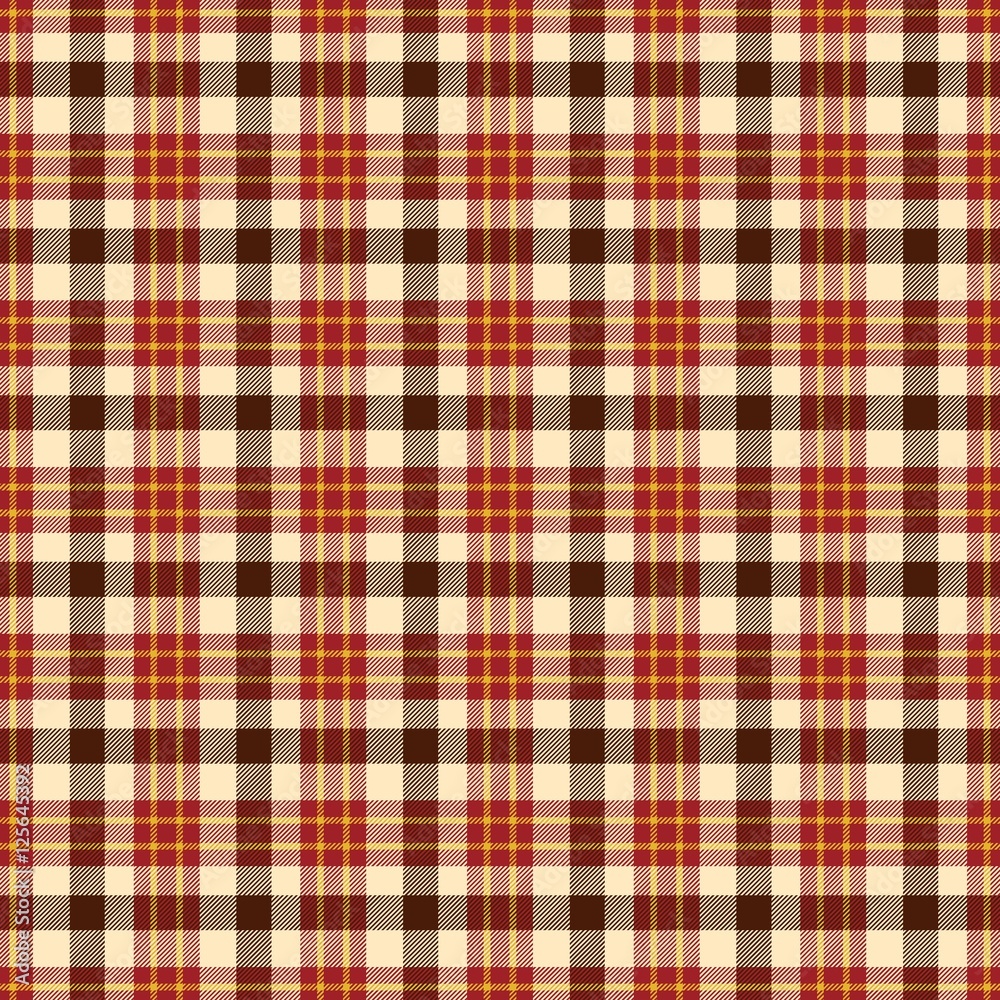 Tartan textured brown and red geometric pattern Tartan textured brown and red geometric pattern