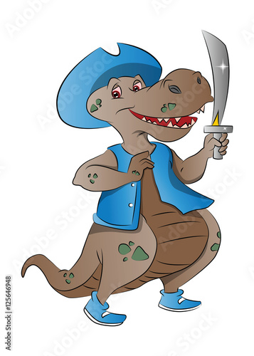 Dinosaur Pirate, illustration