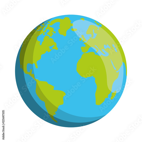 world planet earth isolated icon vector illustration design