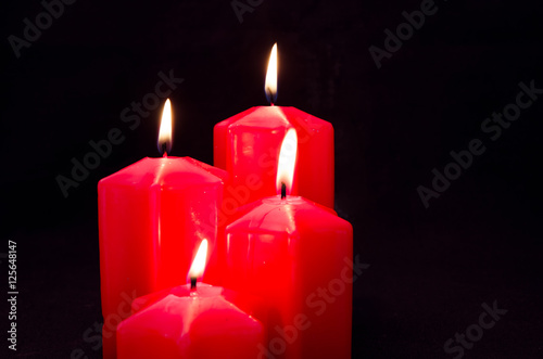 burning advent candles