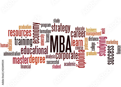 MBA, word cloud concept 8