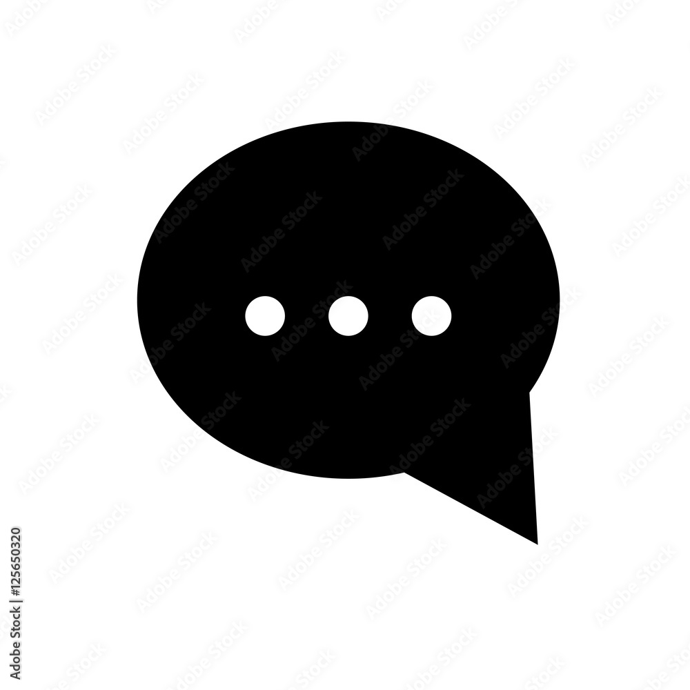 Black dialog icon isolated on white backgroud Black dialog icon isolated on white backgroud