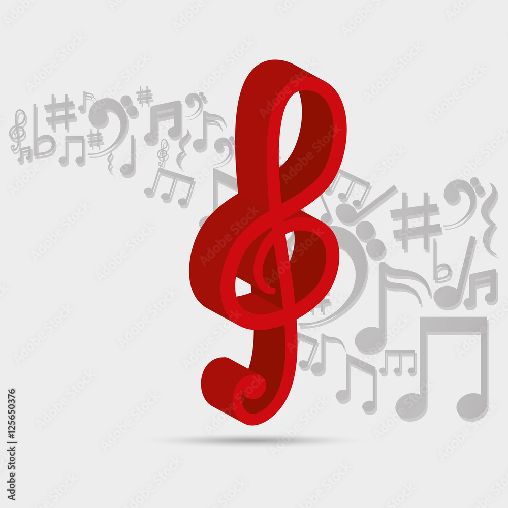Obraz premium Music sound art icon vector illustration graphic design