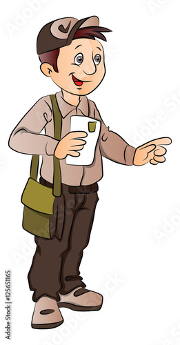 Vector of postman or mailman.