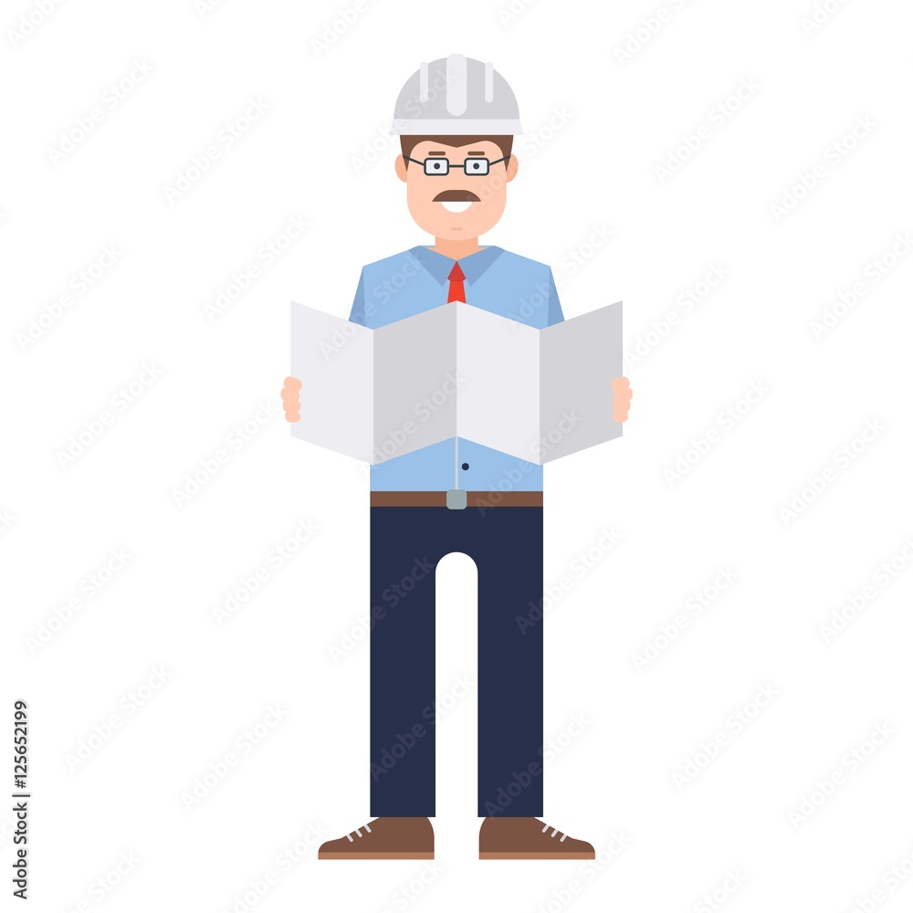 Worker man vector character. Worker man vector character.