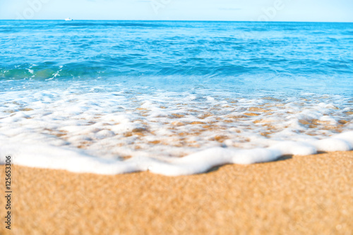 Tropical beach with sand and sea