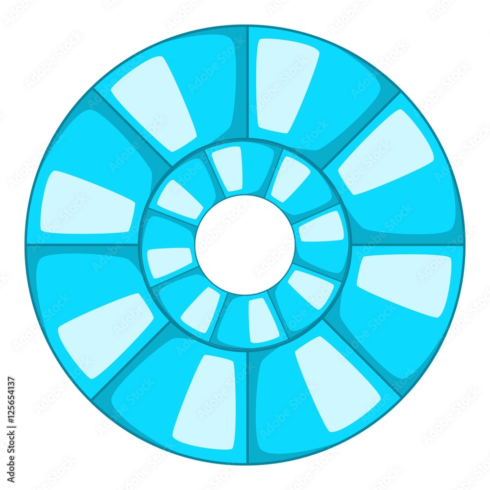 Abstract blue round shape icon. Cartoon illustration of round shape vector icon for web design Abstract blue round shape icon. Cartoon illustration of round shape vector icon for web design