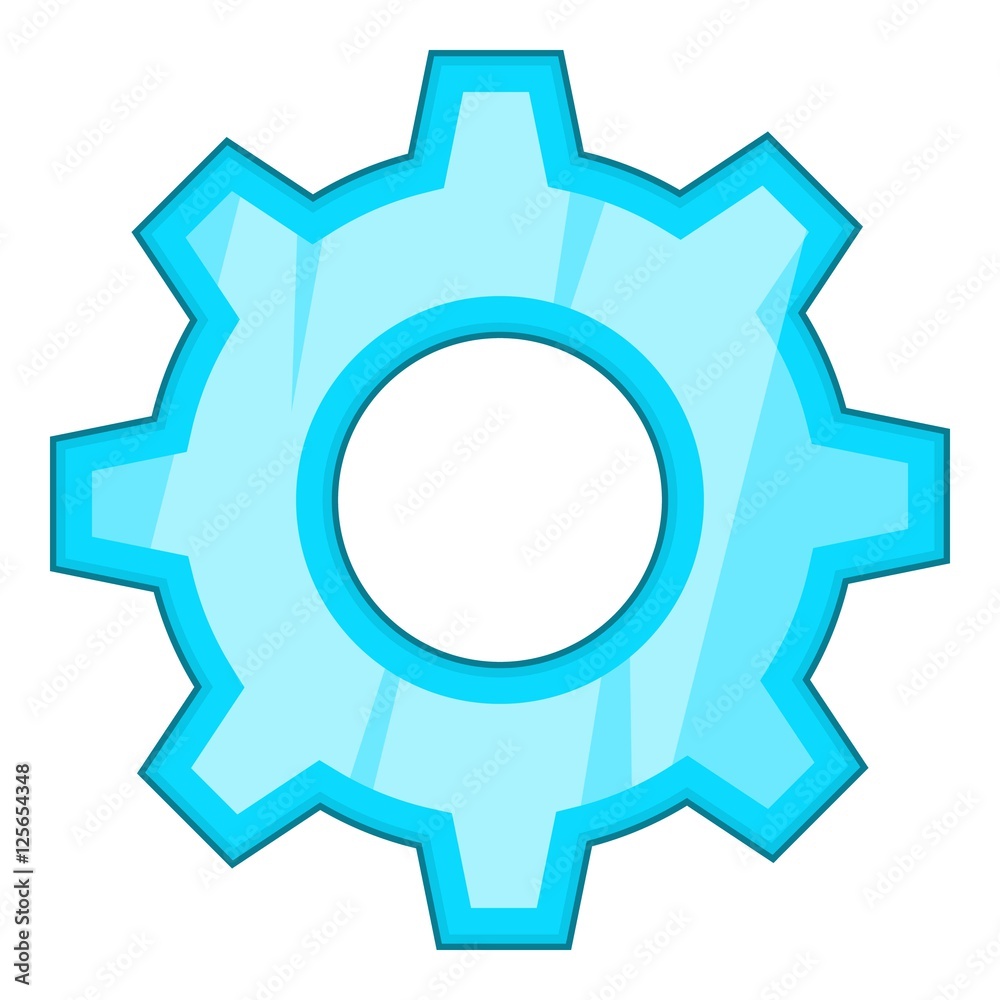 Gear icon. Cartoon illustration of gear vector icon for web design