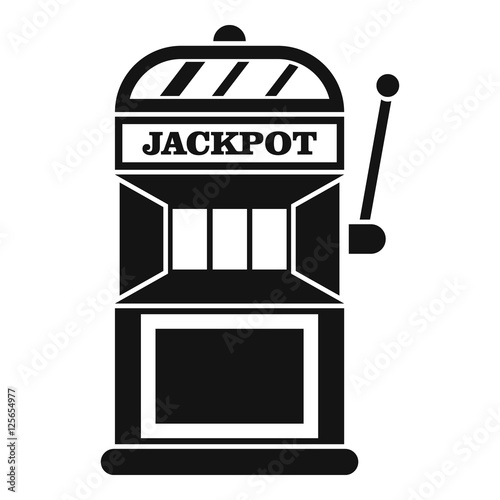 Gamble machine icon. Simple illustration of gamble machine vector icon for web