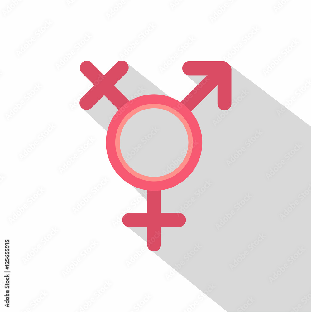 Transgender sign icon. Flat illustration of transgender sign vector icon for web Transgender sign icon. Flat illustration of transgender sign vector icon for web