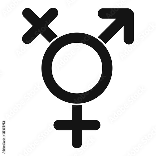 Transgender sign icon. Simple illustration of transgender sign vector icon for web