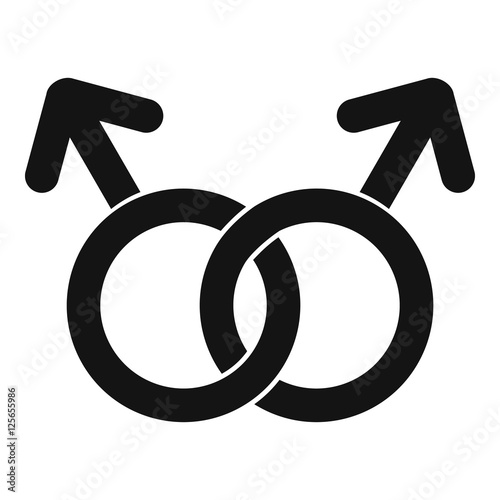 Gay love sign icon. Simple illustration of gay love sign vector icon for web