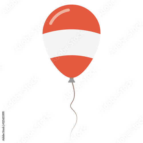 Free Download Republic of Austria national colors isolated balloon on white background. Independence day patriotic poster. Flat style National day vector illustration. - GFXLoad