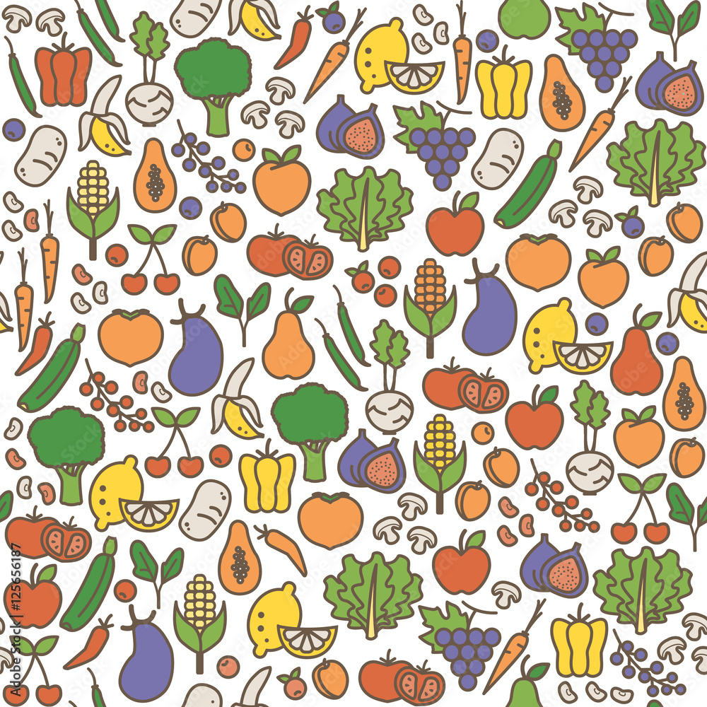 Vegetables seamless pattern Vegetables seamless pattern