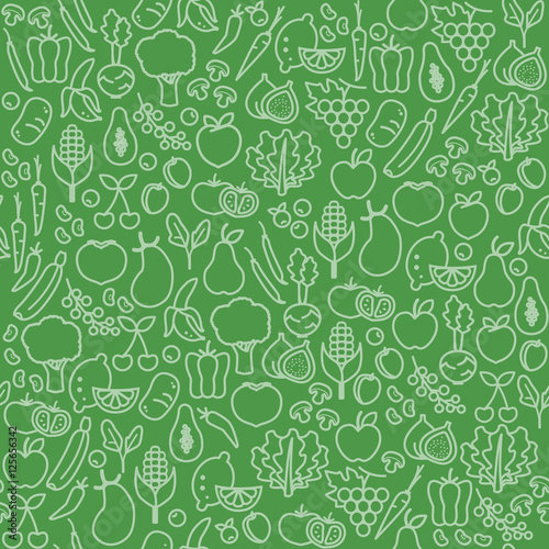 Vegetables seamless pattern