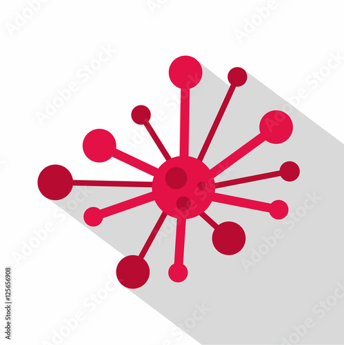 Round bacteria icon. Flat illustration of round bacteria vector icon for web